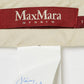 Max Mara Studio White Stretch Cotton Straight Fit Pants