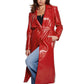 Women's Faux-Leather Belted Trench Coat