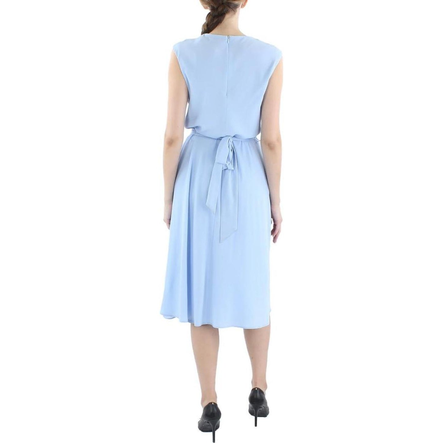 Womens Bubble Crepe Midi Midi Dress