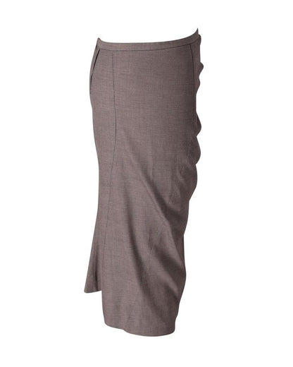 Sportmax Pencil Skirt in Grey Cotton