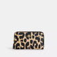 Coach Outlet Medium Id Zip Wallet With Leopard Print