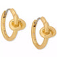 Small Knotted Huggie Hoop Earrings, 0.62"