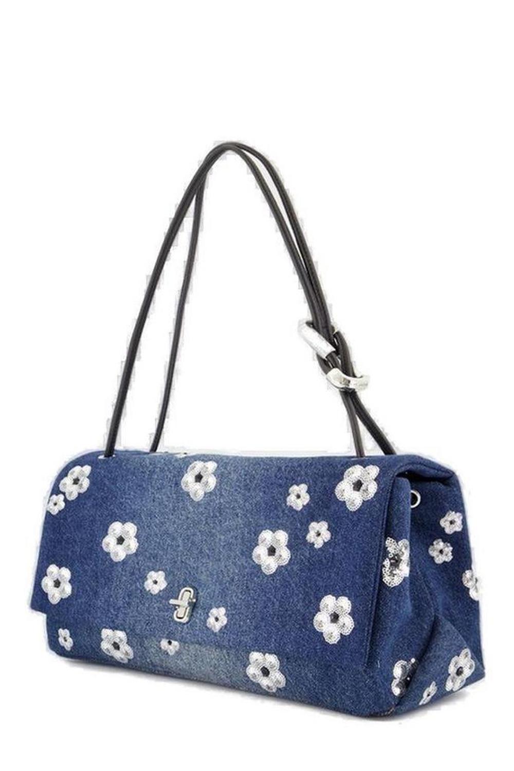 Marc Jacobs The Sequin Daisy Denim Large Dual Bag