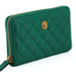 Versace Elegant Quilted Leather Zip Wallet