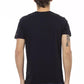 Trussardi Action Black Cotton Men V-Neck T-Shirt