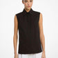 Hansen Stretch Cotton Poplin Sleeveless Shirt