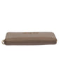 Michael Kors Beige Leather Zip Around Wristlet Wallet