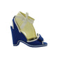 Marc Jacobs Bow Wedge Sandals in Blue Canvas