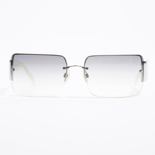 Chanel Crystal Cc Sunglasses Cream / Lens Acetate 62Mm 15Mm