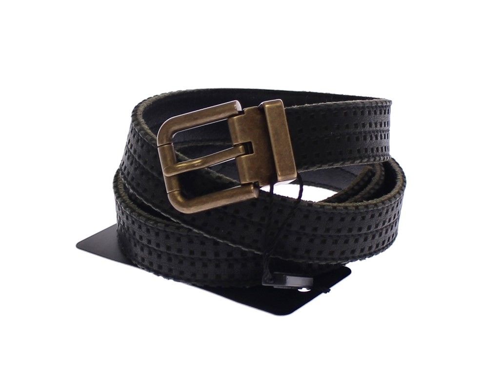 Dolce & Gabbana Elegant Blue Leather-Cotton Blend Men's Belt