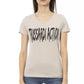 Trussardi Action Elegant V-Neck Tee with Chic Front Print