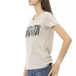 Trussardi Action Elegant V-Neck Tee with Chic Front Print