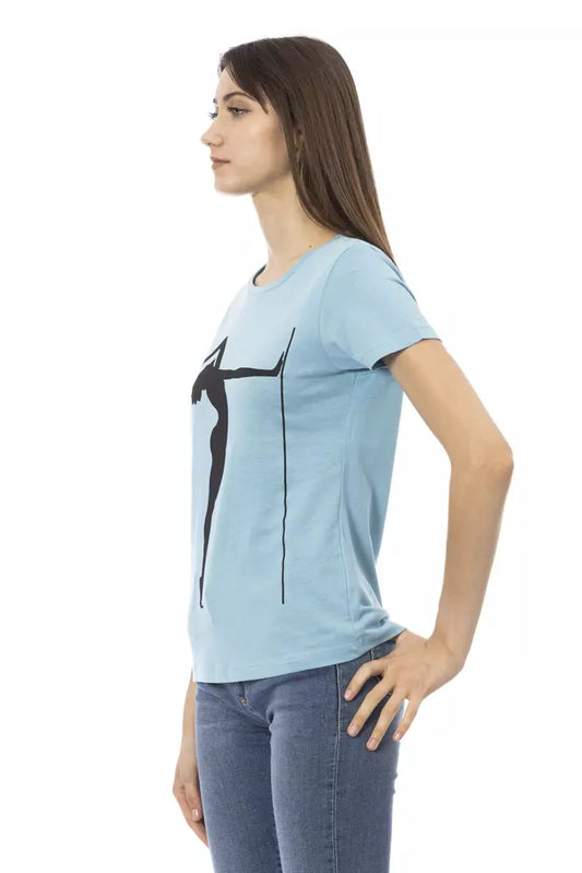 Trussardi Action Light Blue Cotton Women Top