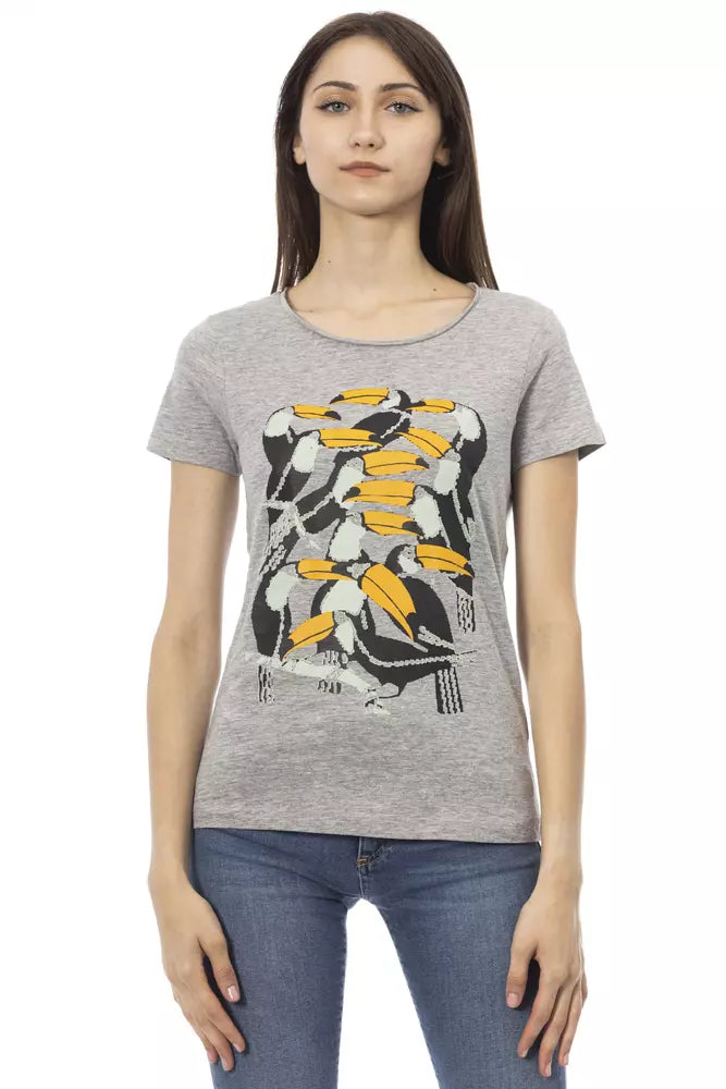 Trussardi Action Gray Cotton Women Top