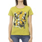 Trussardi Action Elegant Green Tee with Chic Front Print