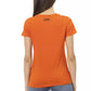 Trussardi Action Chic Orange Round Neck Tee with Front Print