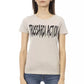 Trussardi Action Elegant Beige Short Sleeve Round Neck Tee