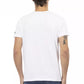 Trussardi Action Elegant V-Neck Tee with Chic Front Print