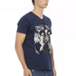 Trussardi Action Blue Cotton Men T-Shirt