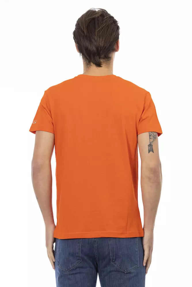 Trussardi Action Orange Cotton Men T-Shirt