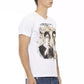 Trussardi Action Elegant V-Neck Designer Tee with Chic Front Print