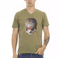 Trussardi Action Green Cotton Men T-Shirt