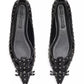 Kat Studded Leather Ballerina Flats