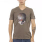 Trussardi Action Brown Cotton Men T-Shirt