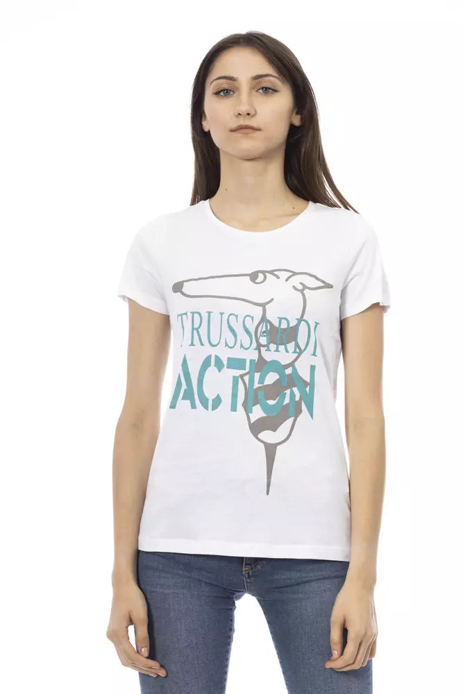 Trussardi Action White Cotton Women Top