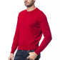 Billionaire Italian Couture Red Merino Wool Men Sweater