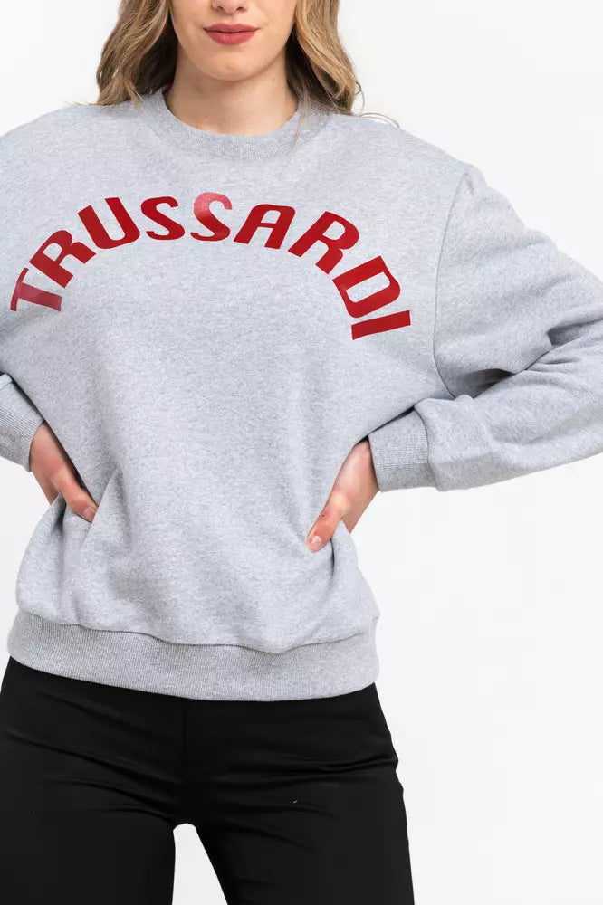 Trussardi Gray Cotton Women Sweater