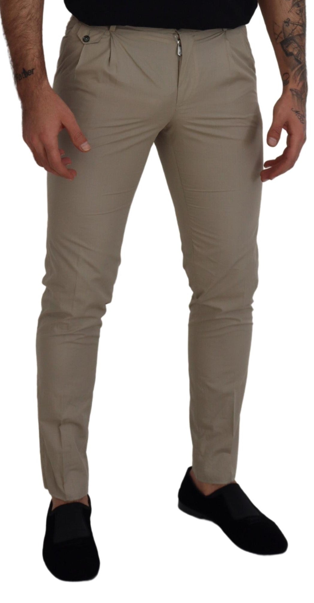 Dolce & Gabbana Stunning Beige Italian Cotton Trousers