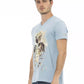 Trussardi Action Light Blue Cotton Men T-Shirt