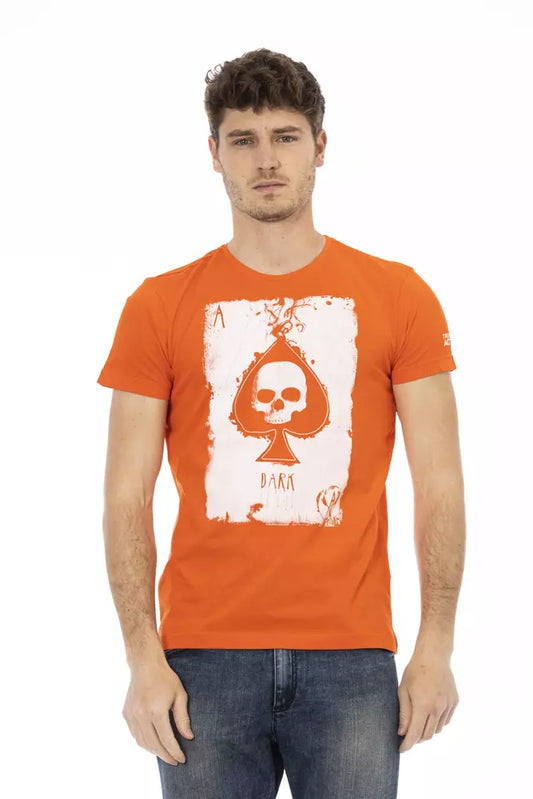 Trussardi Action Orange Cotton Men T-Shirt