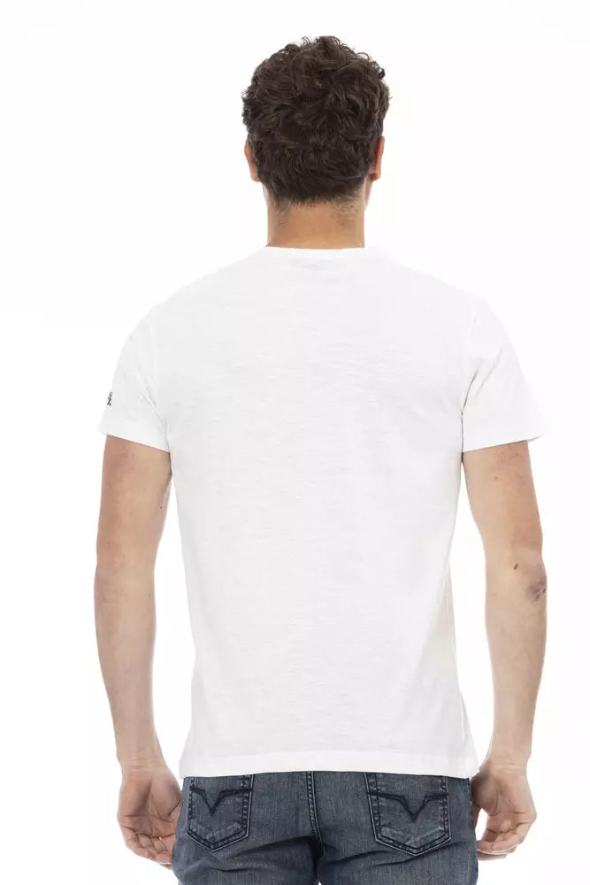 Trussardi Action White Cotton Men T-Shirt