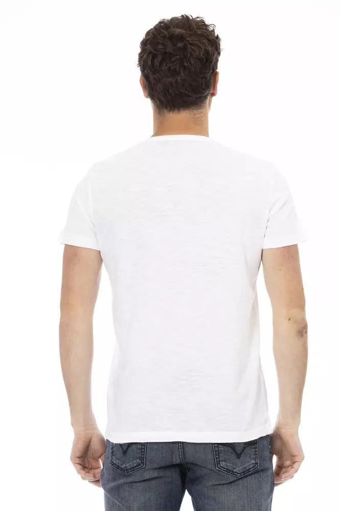 Trussardi Action White Cotton Men T-Shirt