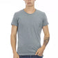 Trussardi Action Gray Cotton Men T-Shirt