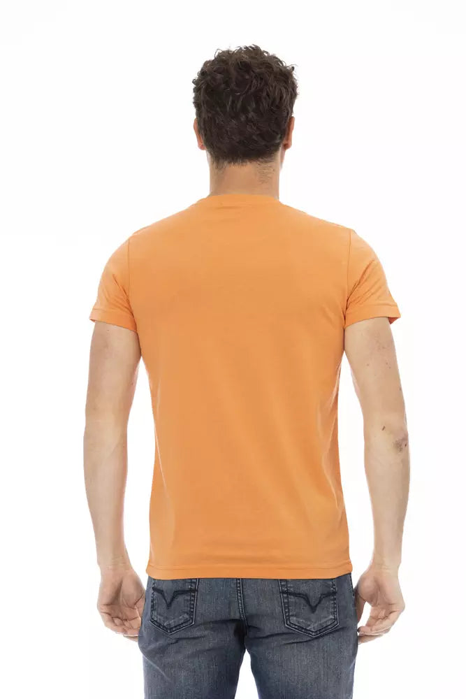 Trussardi Action Orange Cotton Men T-Shirt