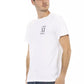 Bikkembergs Elegant White Front Print T-Shirt