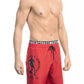 Bikkembergs Red Polyester Men Swim Short