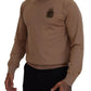 Dolce & Gabbana Beige Cashmere Crewneck Pullover Sweater