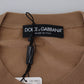 Dolce & Gabbana Beige Cashmere Crewneck Pullover Sweater