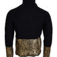 Dolce & Gabbana Stunning Black and Gold Crewneck Sweater