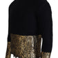 Dolce & Gabbana Stunning Black and Gold Crewneck Sweater