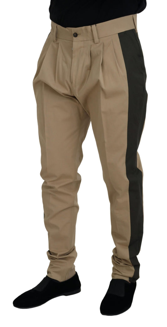 Dolce & Gabbana Elegant Bi-Color Cotton Stretch Pants