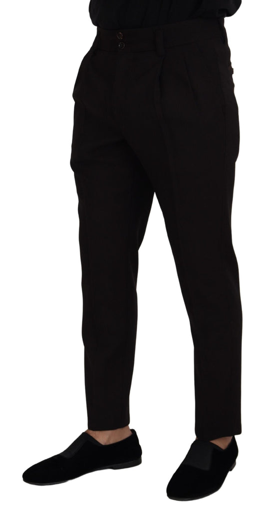 Dolce & Gabbana Elegant Black Virgin Wool Trousers