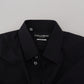 Dolce & Gabbana Elegant Slim Fit Black Cotton Dress Shirt