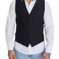 Dolce & Gabbana Elegant Black Single Breasted Dress Vest