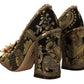 Dolce & Gabbana Elegant Gold Jacquard Brocade Pumps