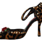 Dolce & Gabbana Chic Leopard Ankle Strap Sandal Heels